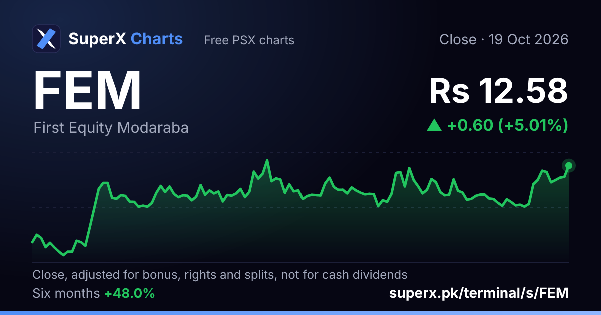 FEM: six-month price line